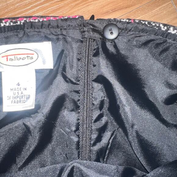 Vintage Talbots Gray Pink Plaid Pencil Skirt Classic Check Print Casual Size 4 - Picture 7 of 12